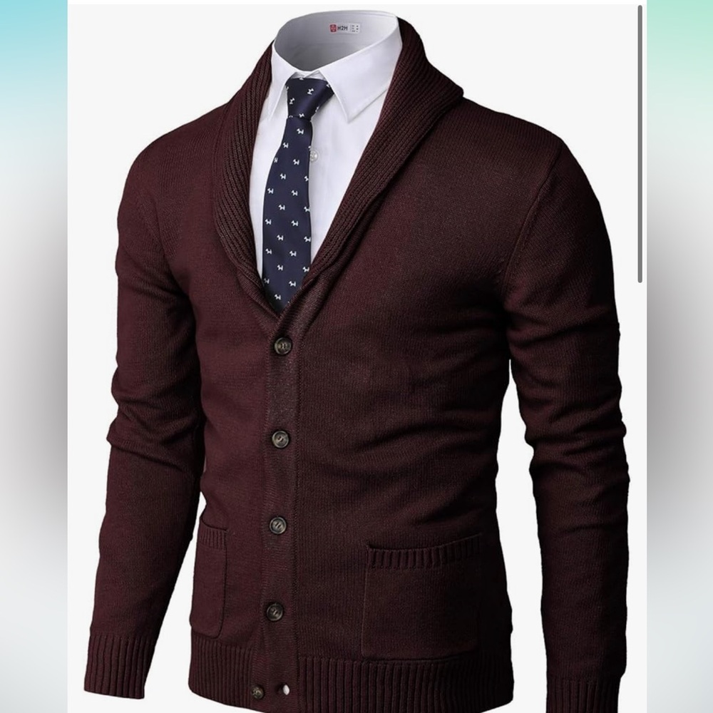 H2H Wine Colored Cardigan. Size M. Never Worn.